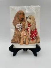 Mary Lake Thompson Cocker Spaniels Dogs Hearts Flour Sack Kitchen Towel New
