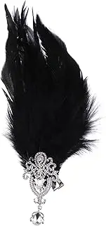 [Beatifufu] Feather Headband Hair Accessory Women's Party Headdress Stage Hair Band Retro Style Comfortable