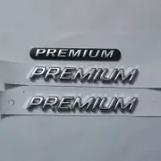2x Chrome Silver + 1x Black PREMIUM Plastic Badge Decal Emblem Sticker Turbo Car (for: Audi)
