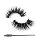 1 Set Faux Eyelash Soft Extension Thin Long Wispy Natural False Lashes Black