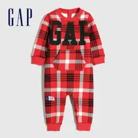 在飛比找蝦皮商城優惠-Gap 嬰兒裝 Logo格紋包屁衣 碳素軟磨系列-紅色格紋(