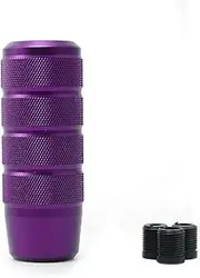 Daseeme 95mm Non-Slip Gear Shift Knob Manual Transmission Aluminum Knurled Shifter Lever Knob Fit for Universal Car Colour: Purple