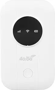 4G LTE Portable Router, 300Mbps High Speed Mobile Hotspot Device, 4/5G SIM Card Pocket Network Router, Connect Up to 10 Devices, for Home Office Travel