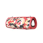S39 Wireless bluetooth 5.0 Speaker 18W Outdoor Handheld Subwoofer 3 Driver Super Bass Louspeaker for Outdoor Dancn Party (Cam Red)
