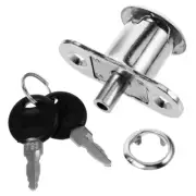 1 Set of Cabinet Lock with Keys Showcase Lock Security Lock Zinc Alloy Cupboard