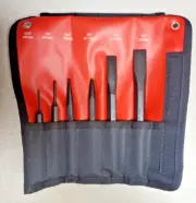 Sealed / New Matco 6 Pc Punch & Chisel Kit and Storage Pouch