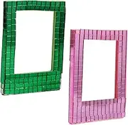 ULTECHNOVO 2pcs Magnetic Picture Frame for Photos Stylish Decorative Tabletop Display for Wedding and Home Decor Modern Minimalist Design Colors