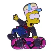 The Simpsons enamel pin - Bart cosplay as Marty McFly - Free AU Post - AU Stock