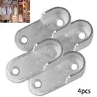 4X Closet Rod Brackets Rail Hanger Support Wardrobe Rod Socket Fitting &new