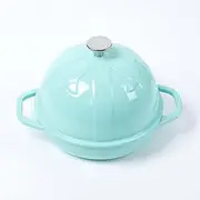 [HAWOK] Cast Iron Bread Cloche, Dia. 7.8inch/20cm, Sourdough Baking Pan Enameled Green