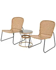 National Tree Company Cascais Collection 3pc All-Weather Chat Set