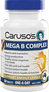 Carusos Mega B Complex 60 Tablets, White & Blue
