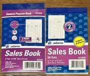 Sales Book, 2-Part, Carbonless, General Purpose , White/Canary, 4-11/32 X 5-