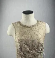Aidan Mattox NWT Light Gold sleeveless Cocktail Party Holiday Wedding dress Sz 4