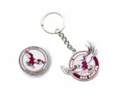 SET 2 MANLY SEA EAGLES NRL TEAM HERITAGE LOGO PIN BADGE & MASCOT KEYRING