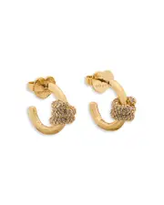kate spade new york Ropes & Knots Cubic Zirconia Pave Small Hoop Earrings