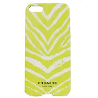 在飛比找ETMall東森購物網優惠-COACH 斑馬紋 iPhone 5 手機保護殼(黃)