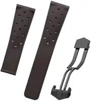 [London Craftwork] Silicone Strap compatible with TAG HEUER Watch MONACO CARRERA FORMULA 1 Watch 22mm Silver Clasp