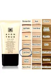 NEW ~Avon True Color IDEAL NUDE Liquid Foundation ~Natural Beige~ NOS ~1 fl oz