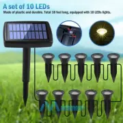 Outdoor LED Solar Spot Light 10IN1 Garden Yard Patio Ground Lawn Lamp Warm White
