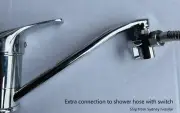 FAUCET MIXER TAP DIVERTER ADAPTOR KITCHEN SINK SPLITTER BRASS 3 WAY CONNECTOR