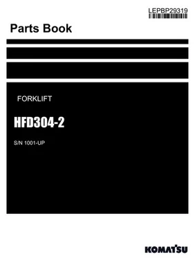 Komatsu HFD304-2 Forklift Attachment Part Fork Equipment Parts Catalog Manual