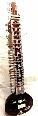 ELECTRIC SITAR SHRI RAVI SHANKAR STYLE FIBER BOX TUN WOOD FREE STRING & MIZRAB