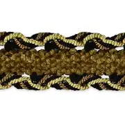 Trims by the Yard 5 Yards of Amore Decorative Gimp Trim, Black/Gold