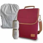 Premium Wine Cooler Bag Gift Set-Insulated Wine Carrier with 2 Stainless Stee...