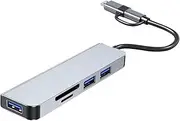 OSALADI USB 3.0/2.0 Hub 7 Ports Multi-Adapter for Laptop High Speed Data Transfer USB Extender