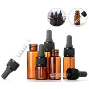 Pipette Essential Oils Bottle Amber Glass Liquid Dropper Reagent Eye