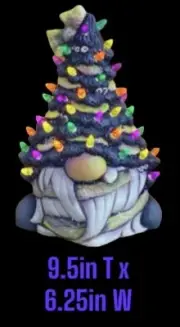 Halloween Mummy Gnome Tree w/Light Kit Unpainted Ceramic Bisque Ready To Paint