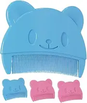 Baluue Baby Bathtub Hair Brush Set 4pcs Shampoo Comb for Cradle Cap Soft Scalp Scrubber for Toddler Girls and Infant Care