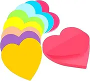 NASHRIO Love Heart Shape Sticky Notes Colour Sticky Notes for Home Office School Notebook, 30 Sheets/Pad