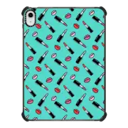iPad 10.9-inch (10th gen) iPad Impact Case Lipstick Teal Pattern