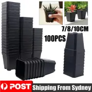 100PCS Plant Flower Pots Nursery Seedlings Garden Plant Pot Container 7/8/10CM