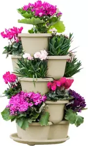 5 Tier Tower Stackable Planter, Strawberry Planter, Vertical Gardening Indoor/Ou