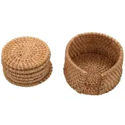 6Pcs/ Drink Coasters Set For Kungfu Tea Accessories Round Tableware2755