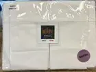 Bellino Hotel Collection White Piping QUEEN Sheet Set 100% Cotton Percale
