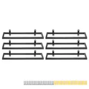 6 Set Wall Mounted Wine Racks Wine Bottle Display Holder for Wall Black
