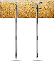 FXNFXLA Stainless Steel Double Tube Layered Grain Sampler with 3 Slots, Rotatable Sampling Probe Granule Solid for Rice, Corn, Wheat, Soybeans