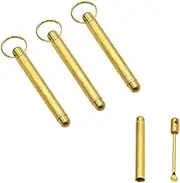 Naisfei 4pcs Mini Gold Spoon, Mini Shovel, Pendants, Necklace Vials - Metal, Home Supplies, DIY Necklace, Key Chain