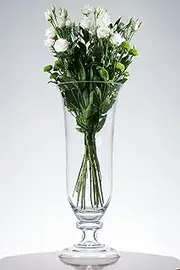 Glass - Large Centerpiece Vase - Glass Like Crystal Vase - for Flowers - Table or Floor - Great Filled or Unfilled - 22'' Height - Classic Clear - Made in Europe - by Barski