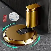 No Magnetic Mechanical Floor Door Stopper,Windproof Door Stop,Indoor Door Catch,Adjustable Door Holder, for Door Gaps up to 0.75 Inch in Height,Nail Free or Screws