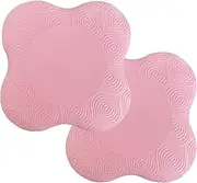 Rstigiker 2PCS Yoga Knee Pad Cushion Non-slip Yoga Knee Mat Small Yoga Hand Pads Wrist Support Comfortable Yoga Support Pad Sports Balance Cushion for Knees Hands Wrists Elbows (Pink)