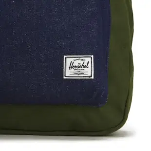 【Herschel】Heritage 大型 高階 重磅 水洗 軍綠 單寧 深藍 厚帆布 防潑水 皮革豬鼻 筆電層 背包 後背包