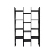 Roomlane Stockholm 3 Column Bookshelf Mango Wood In Black Wirebrush Finish