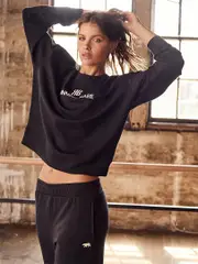 Fleece Crew Neck Oversized Jumper. Running Bare Icon Sweatshirt