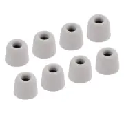 Replacement Foam Ear Tips Earbuds Bud 4.7-5.5mm Middle Size Silver 8 Pcs