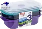 Decor Microsafe Decor Oblong Jewel Container, Pack of 3 Pieces, 900Ml Capacity,
